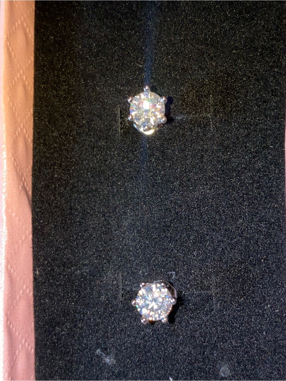 1 CARAT 4mm Round Cut Stud Moissanite Diamond Earrings in White Gold